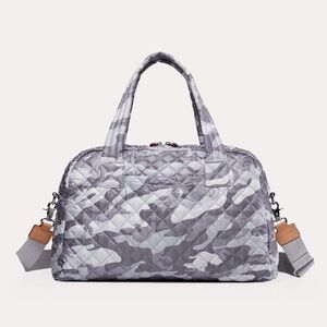 MZ Wallace Jimmy Travel Tote in Light Grey Camo like new